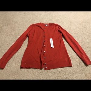 Croft and Barrow burnt orange/red cardigan, size S